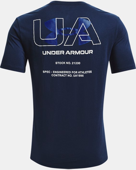 Men's UA Engineered Short Sleeve, Navy, pdpMainDesktop image number 5